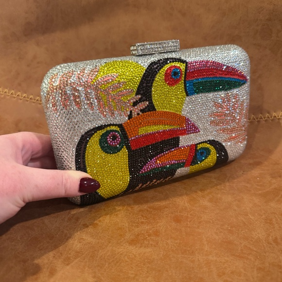 Toucan Bird Rhinestone Clutch - Picture 2 of 9